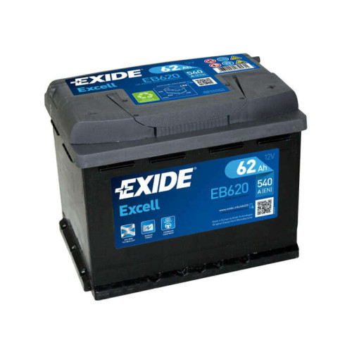 Акумулятор Exide Excell 62Ah 540A EB620 R+