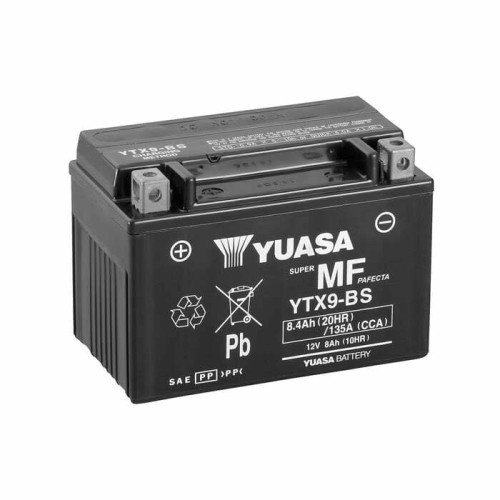 Мото акумулятор Yuasa YTX9-BS MF AGM 8,4Ah 135A L+