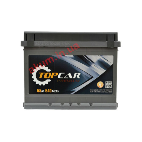 Акумулятор Top Car Premium 65Ah EN 640A R+