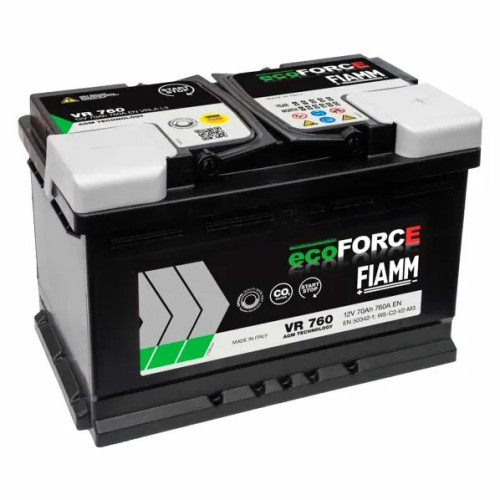 Акумулятор Fiamm Ecoforce 70Ah EN 760A AGM VR760L3 R+