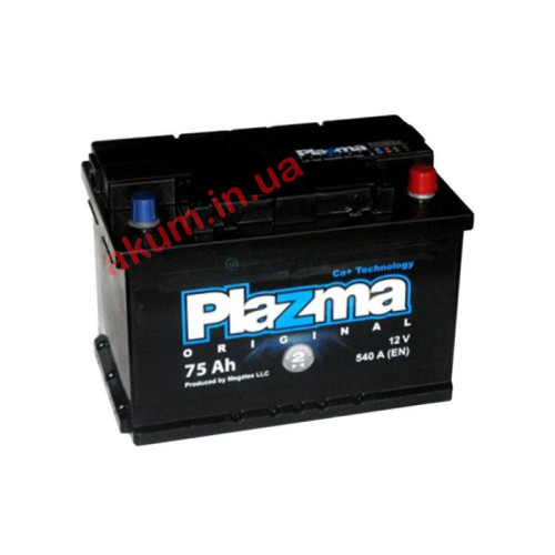 Акумулятор Plazma Original 75Ah EN 540A R+