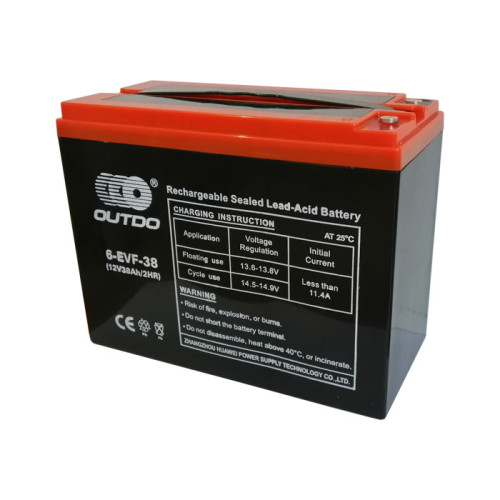 Тягова акумуляторна батарея Оutdo 12V 35Ah 6-EVF-35 (6-DZM-35) L+