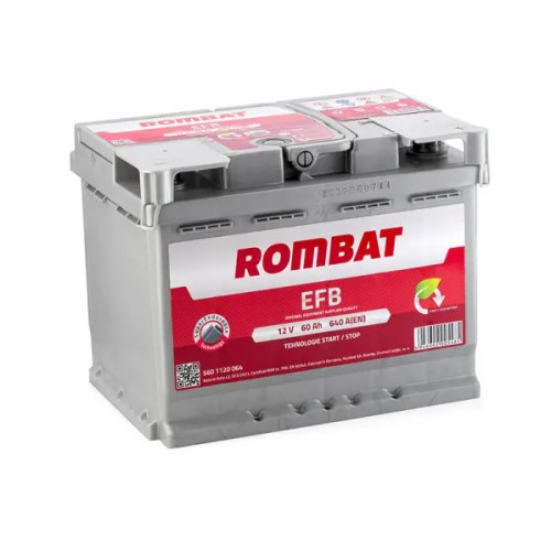 Акумулятор Rombat EFB 60Ah 640A R+ Start-Stop