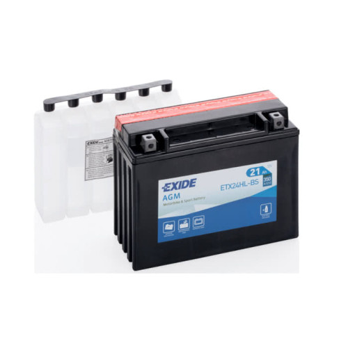 Акумулятор Exide AGM 21Ah-12V EN 350A R+ ETX24HL-BS (205x87x162)