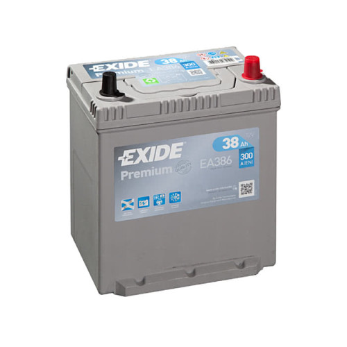 Акумулятор Exide Premium 38Ah 300A EА386 R+ Азія