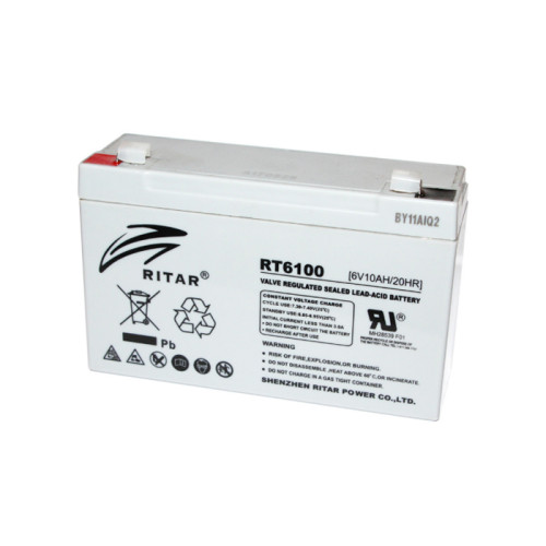 Акумулятор Ritar Agm RT6100, Gray 6V 10Ah Q20