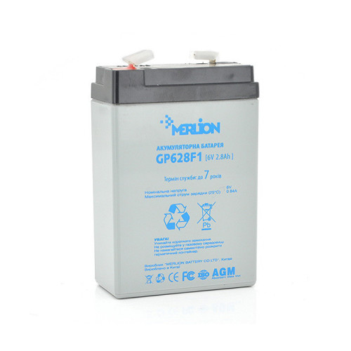 Акумулятор Merlion Agm GP628F1 6V 2,8Ah Q30