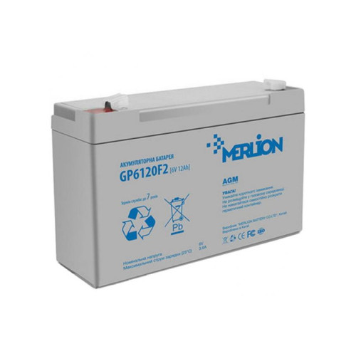 Акумулятор Merlion Agm GP612F2 6V 12Ah Q10
