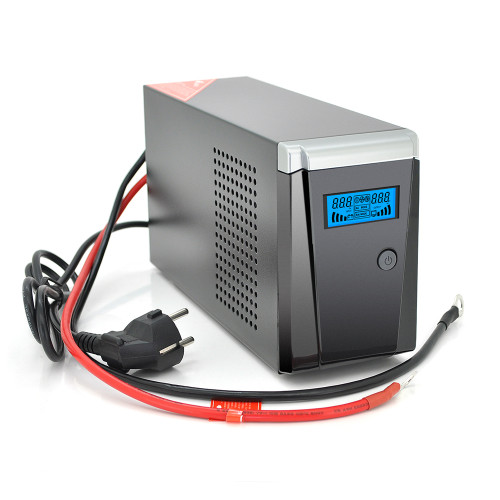 ДБЖ з правильною синусоїдою RITAR RTSW-600ND12 LCD (360Вт), 12В, під зовнішній АКБ