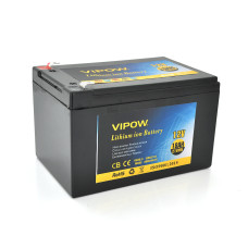 Акумуляторна батарея літієва Vipow 12 V 18A з елементами Li-ion 18650 з вбудованою платою ВМS, (3S9P) (151х98х95(101))мм