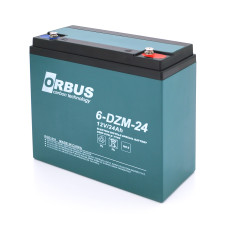 Акумуляторна батарея Orbus 6-DZM-24 AGM 12V 24Ah (180x76x167)