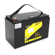Акумуляторна батарея LiitoKala LiFePO4 12,8V 100Ah BMS(20(100)A / 200A) c LCD дисплеєм (330*170*220mm), 9.5kg