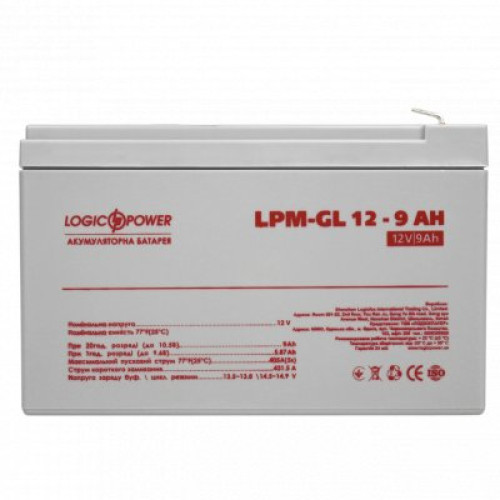 Акумуляторна батарея Logic Power LPM-GL12-9 12V 9 Ah 