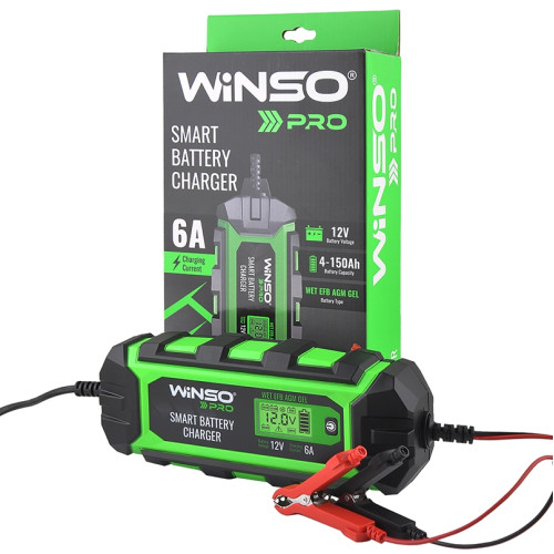 Зарядний пристрій АКБ Winso Pro 12V, 6A LCD 139510