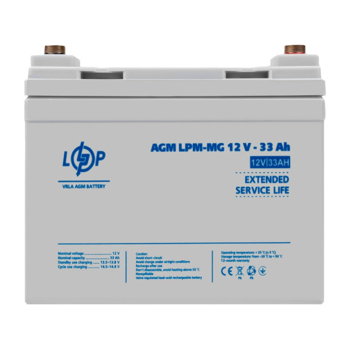 Акумуляторна батарея Tesla Model S Logic Power LPM-MG 12V - 33 Ah R+