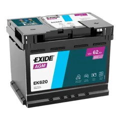 Акумулятор Exide AGM 62Ah 680А EK620 R+