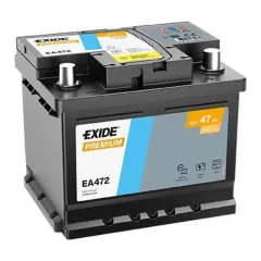 Акумулятор Exide Premium 47Ah 450А EA472 R+ низьк