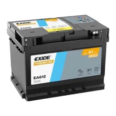 Акумулятор Exide Premium 61Ah 600А EA612 R+(низьк.)