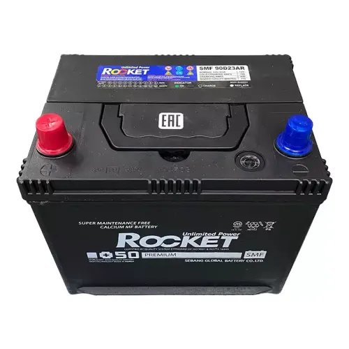 Автомобільний акумулятор ROCKET 6СТ-62Ah Аз (+/-) ASIA 700 (CCA) SMF 90D23AR