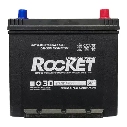 Автомобільний акумулятор ROCKET Japan 6СТ-60Ah АзЕ (-/+) ASIA 520A (CCA) SMF 65D23L