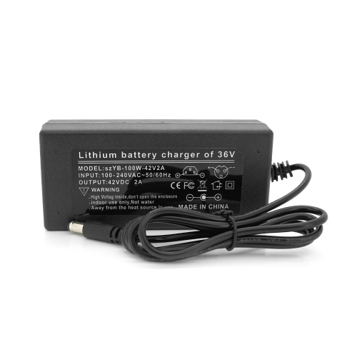 Зарядний пристрій для акумуляторів Li-ion 36V2A(42V),10S,штекер 5.5*2.5,з індикацією,BOX