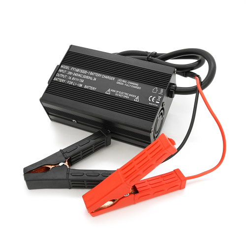 Зарядний пристрій акумуляторів Li-ion 16.8V, 4S, 15A, крокодили, індикація, 135х90х50mm