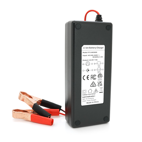 Зарядний пристрій для акумуляторів Li-ion 12V (12,6V),3S,6A, індикація.с крокодилами (Clips)