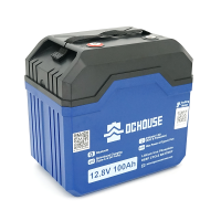 Аккумуляторная батарея DC HOUSE LiFePO4 12,8V 100Ah,(50 / 100A), 0&amp;deg;C до 55&amp;deg;C, гвинт M8,Type-C DC Ports, 260х168х209 мм. 10.8 кг