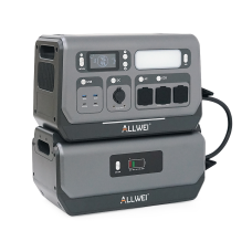 Портативная зарядная станция ALLWEI SGR-PPS2400-2PRO+BAT, 2400W / 4096Wh LiFePO₄, MPPT 500W max ХТ60 / 12 - 60 В / 10 А, 2xDC5521-12V-12A, CarPort-12V-12A, 3xAC230V, 2xUSB-A-18W, 2xUSB-C-100W, Wi-Fi, charge 1.5 h, 480x260x535 мм, 42.5кг